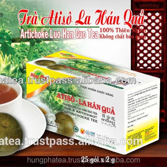 
ARTICHOKE LUO HAN GUO Tea Health Tea FLAVORED Organic Blended Fresh Bag ISO Sachet 