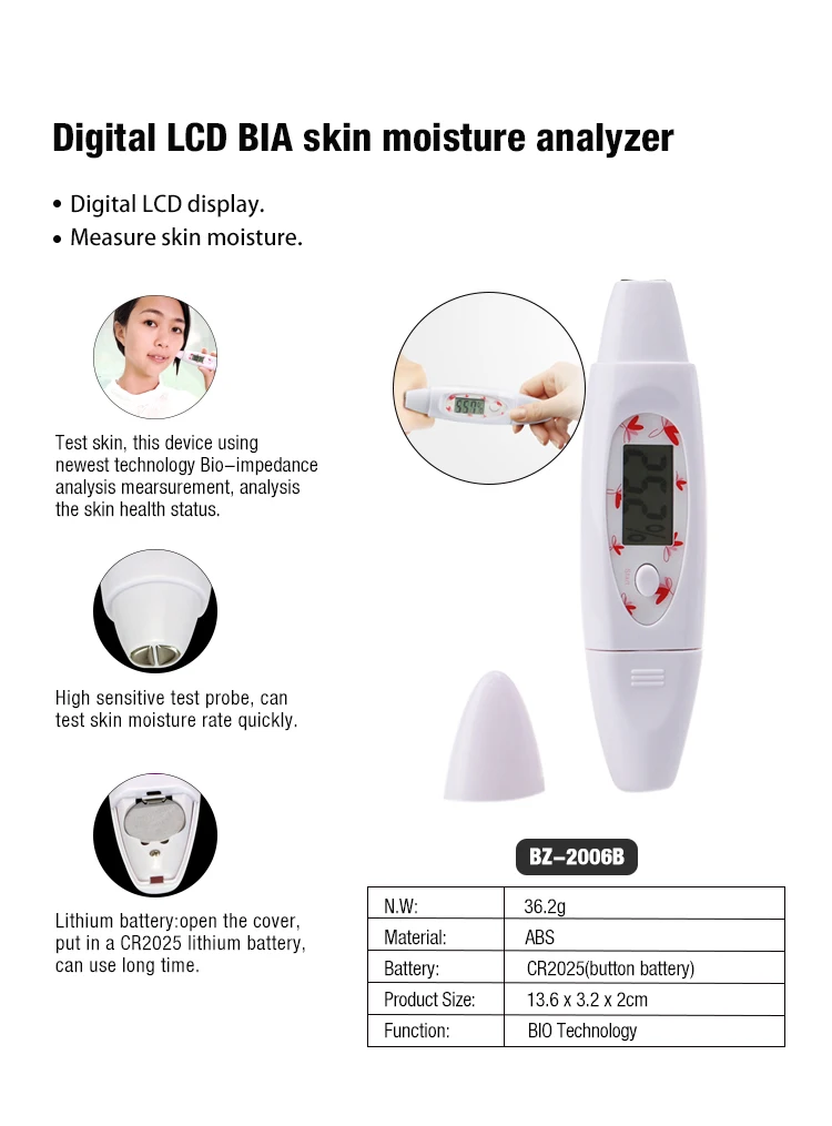 
Portable Beauty Care Tools Cosmetic Tools Skin Analyzer Facial Moisturizer Analyzer Handheld Digital Beauty Device 