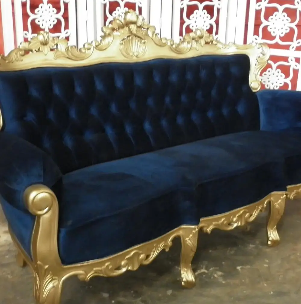 Classic Romawi Rommy 3 Seaters Living Room Set - Mahogany Antique Reproduction Furniture indonesia