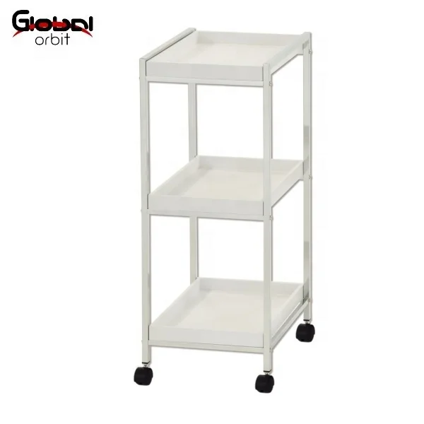 3 Plastic Drawer Black Storage Trolley Cart with Drawer