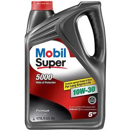 Моторное масло Mobil Super 5000, 10W-30, 5 шт. (упаковка из 3 шт.)