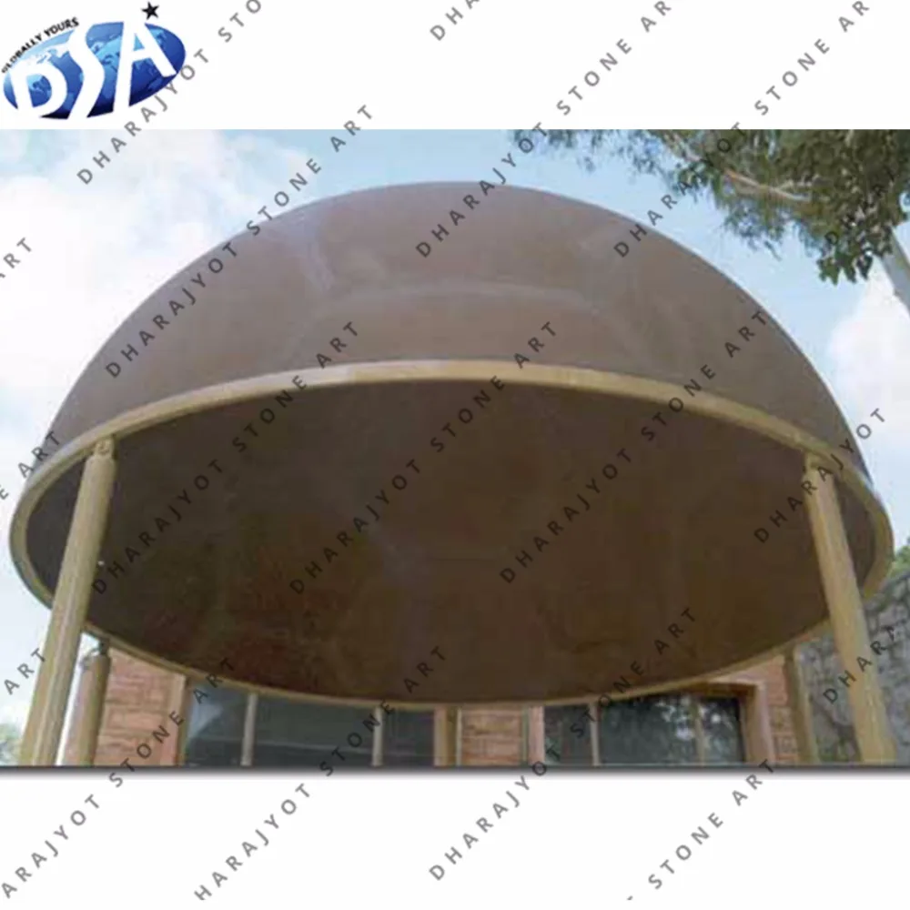 brown sandstone unique carved simple gazebo