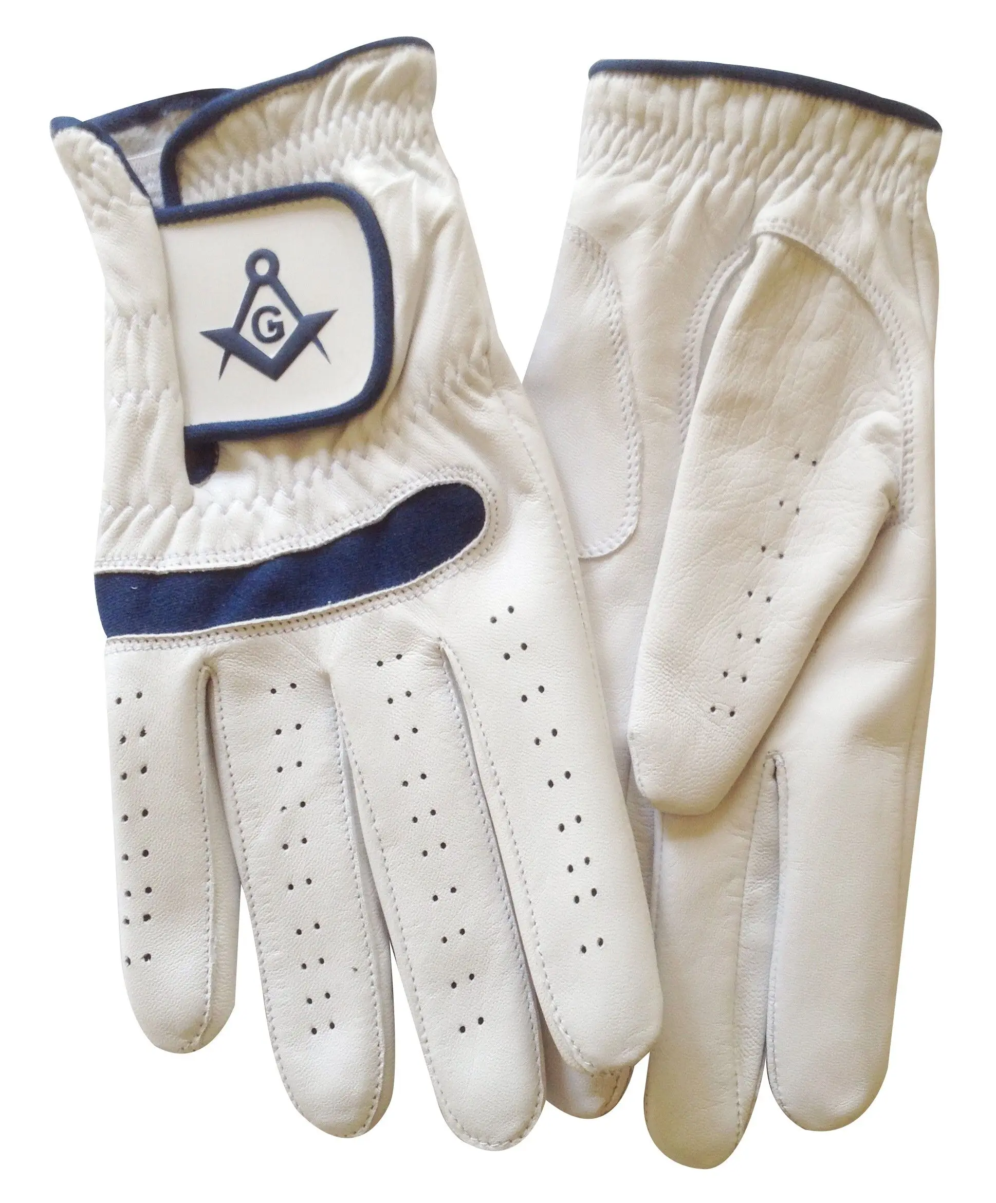 100% Leather White Masonic Wedding Brand Marching Cadet Navy Gloves Masonic Regalia White Soft Leather Gloves masonic gloves