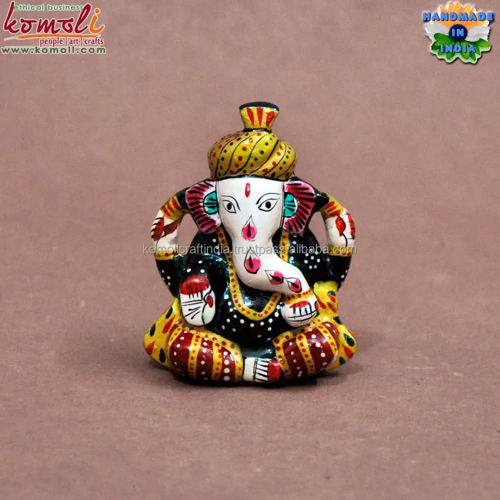 Vibrant & Colourful Pagdi Meenakari Ganesh Murti Wedding Gift Ganesha