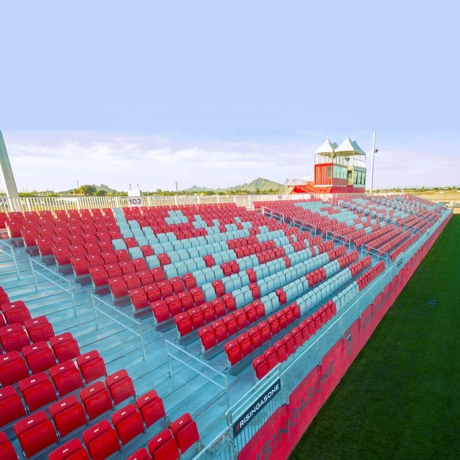 Sports field temporary bleacher permanent stadium seats grandstand