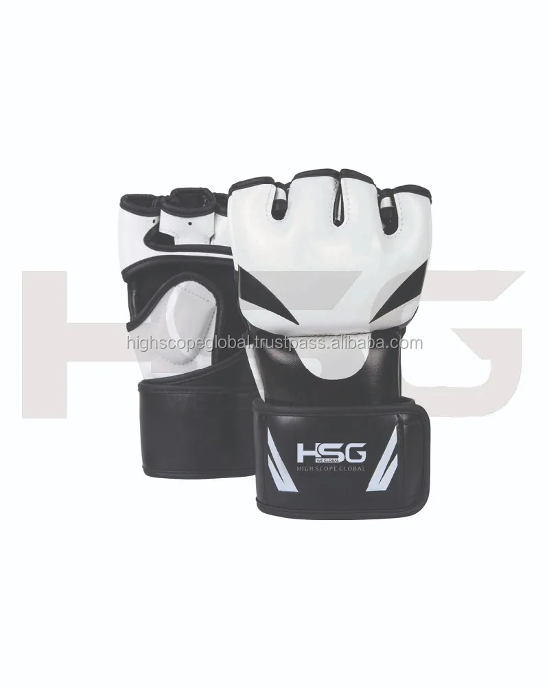 Latest Design MMA Gloves High quality PU Leather Fingerless-Style Sparring Octagon Training