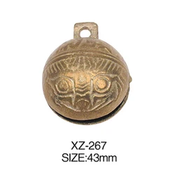 Brass Exorcise Evil Spirits Tiger Head Bells