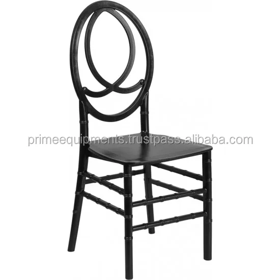Black Resin Stacking Phoenix Chair