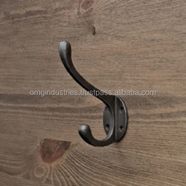 OMG industries ceramic ball double hat & coat hook  wholesale products cast iron coat hook