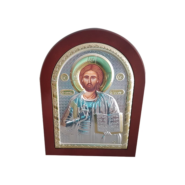 holy land silver plated icon /Jesus Christ