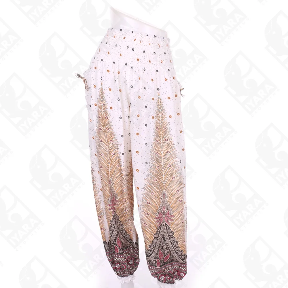 Thai Aladdin Gypsy Hippie Boho Harem Yoga Pants with pockets
