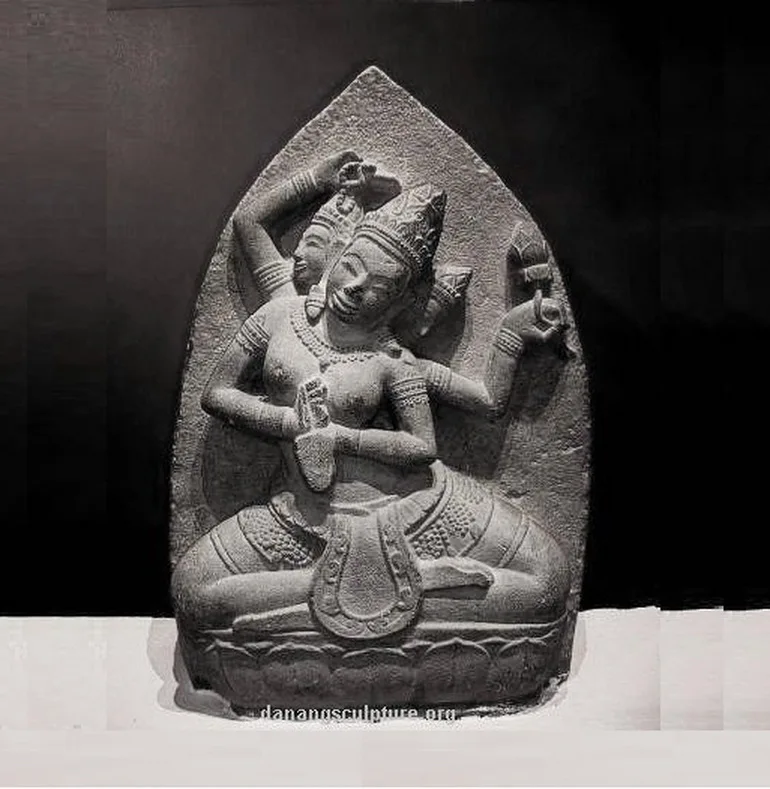 Champa Hindu gods stone statue DSF-CP011