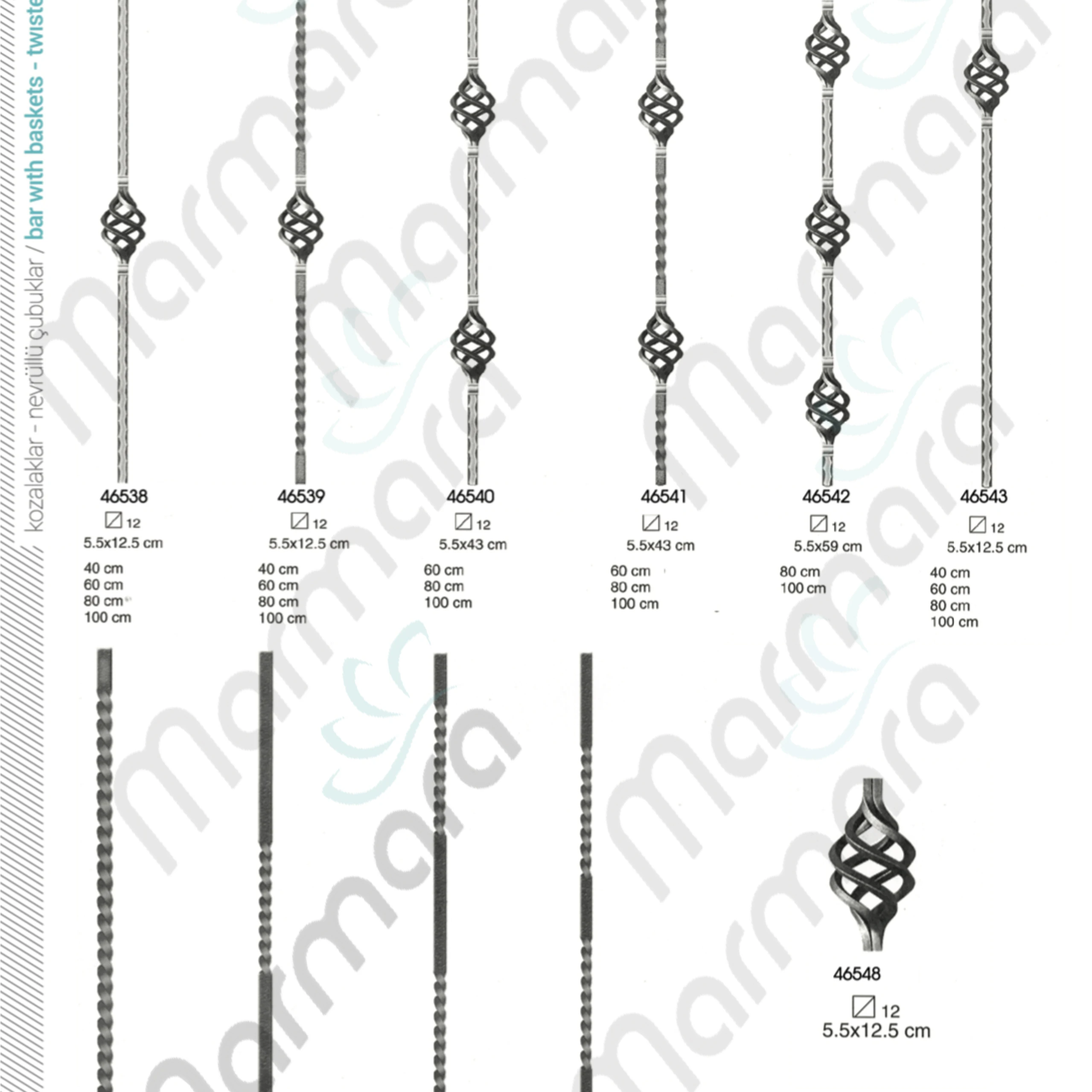 Factory Hot Sale High Quality Twisted Baluster Cheap Wholesale Indoor Wrought Iron Turkish Made Stair Component
