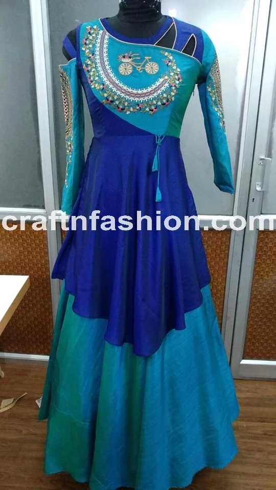 Exclusive Designer Gown - Party Wear Indian Designer Gown - Floor Touch Dress - Indian Ethnic Wedding Wear Dress