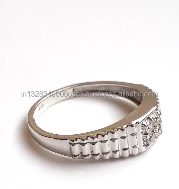 CZ Diamond Ring Custom Jewelry 925 Silver Cubic Zirconium Silver Women Fashion Gift Ring Engagement Silver Rings