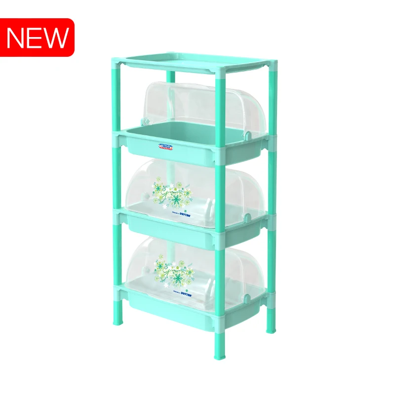 
 Пластиковая кухонная тарелка # пластиковая крышка полка-3 слоя # No.380/3 # DUYTAN Plastic VIETNAM  