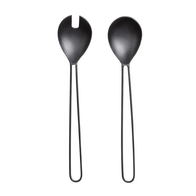 Metal Black Salad Server S/o 2