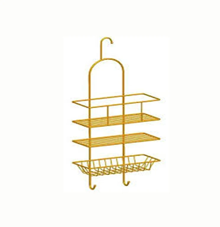 Metal 1-3 tier Rustproof Shower Caddy Bathroom Rack Shelf No Drill Wall Mounted Bathroom Accessories Organizer With Suction Cup