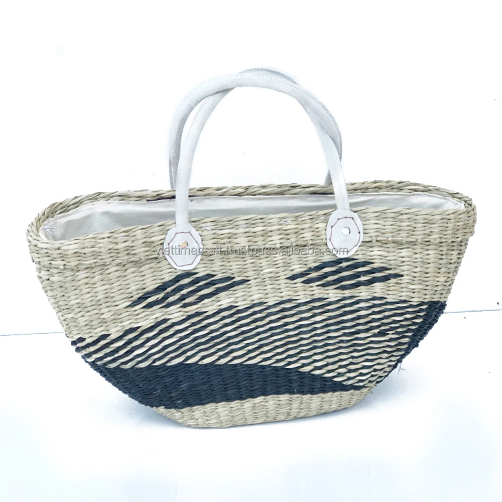 Vietnam seagrass handbag wholesale /seagrass basket wholesale/cheap basket wholesale