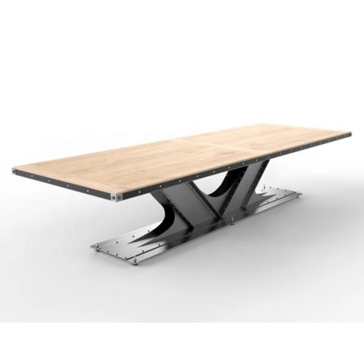 Unique Industrial & vintage India heavy Iron & solid wood Dining Table