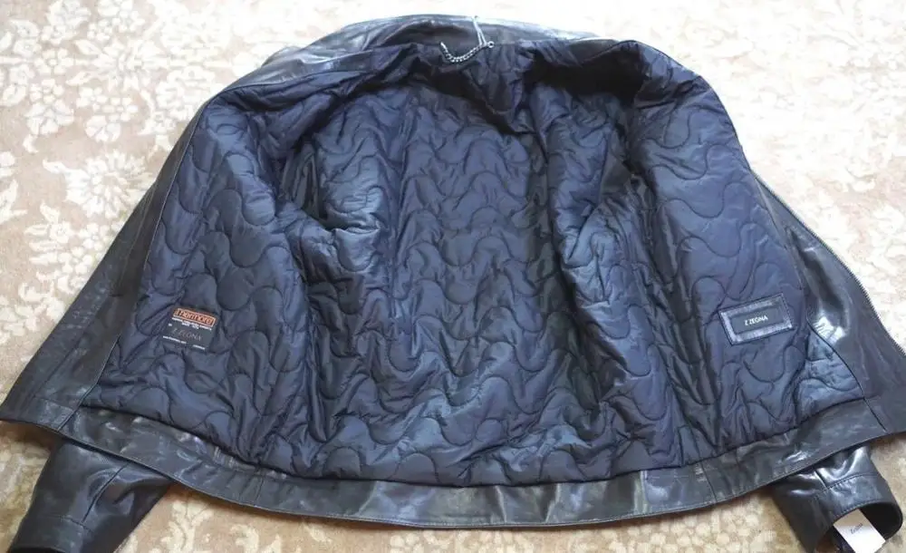 
Proelite Black Leather Motorcycle Jacket 