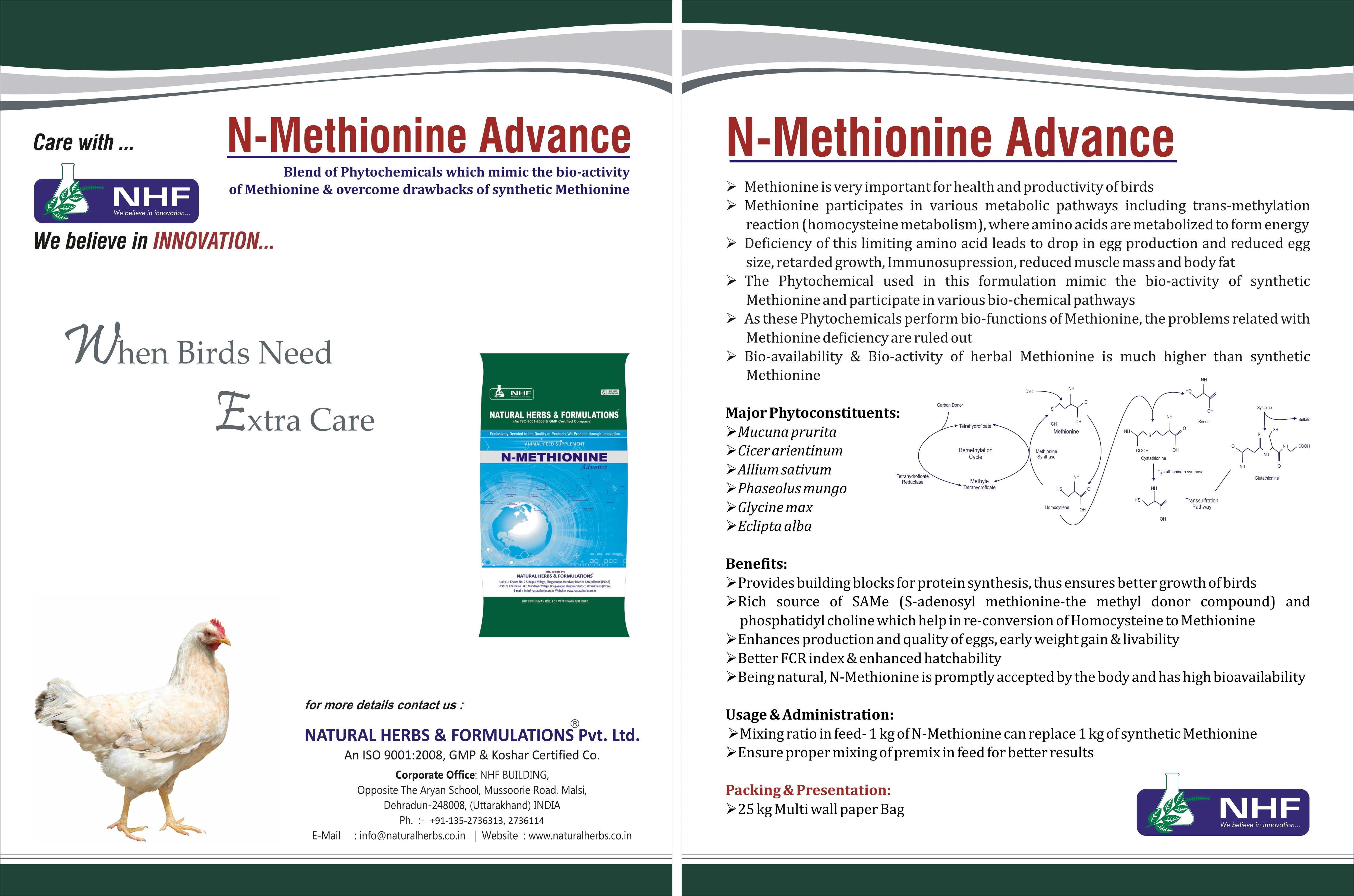 N-Methionine advance for layers feed additive maintains growth & development poultry medicine without side effects