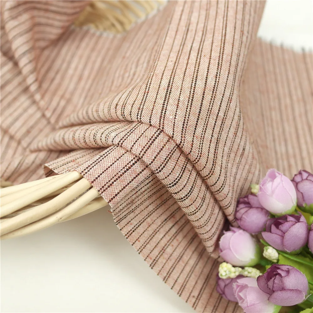 2019 breathable  cotton linen blend fabric woven for clothing use cotton linen stock lot