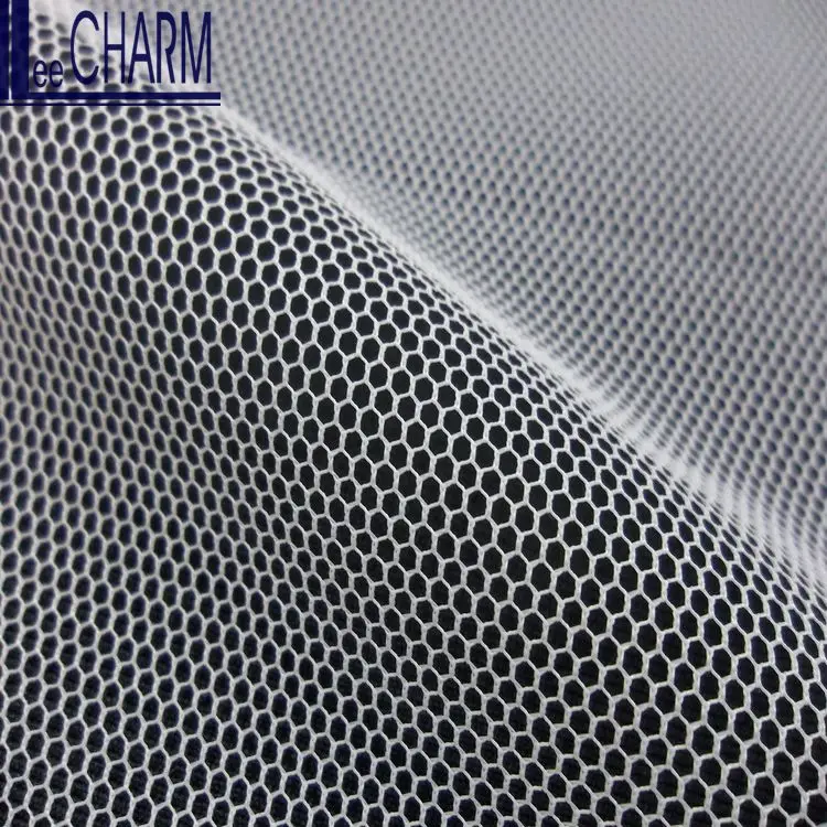 LCSH500 75D 43gsm Polyester Soft Hexagon Bridal Net Fabric