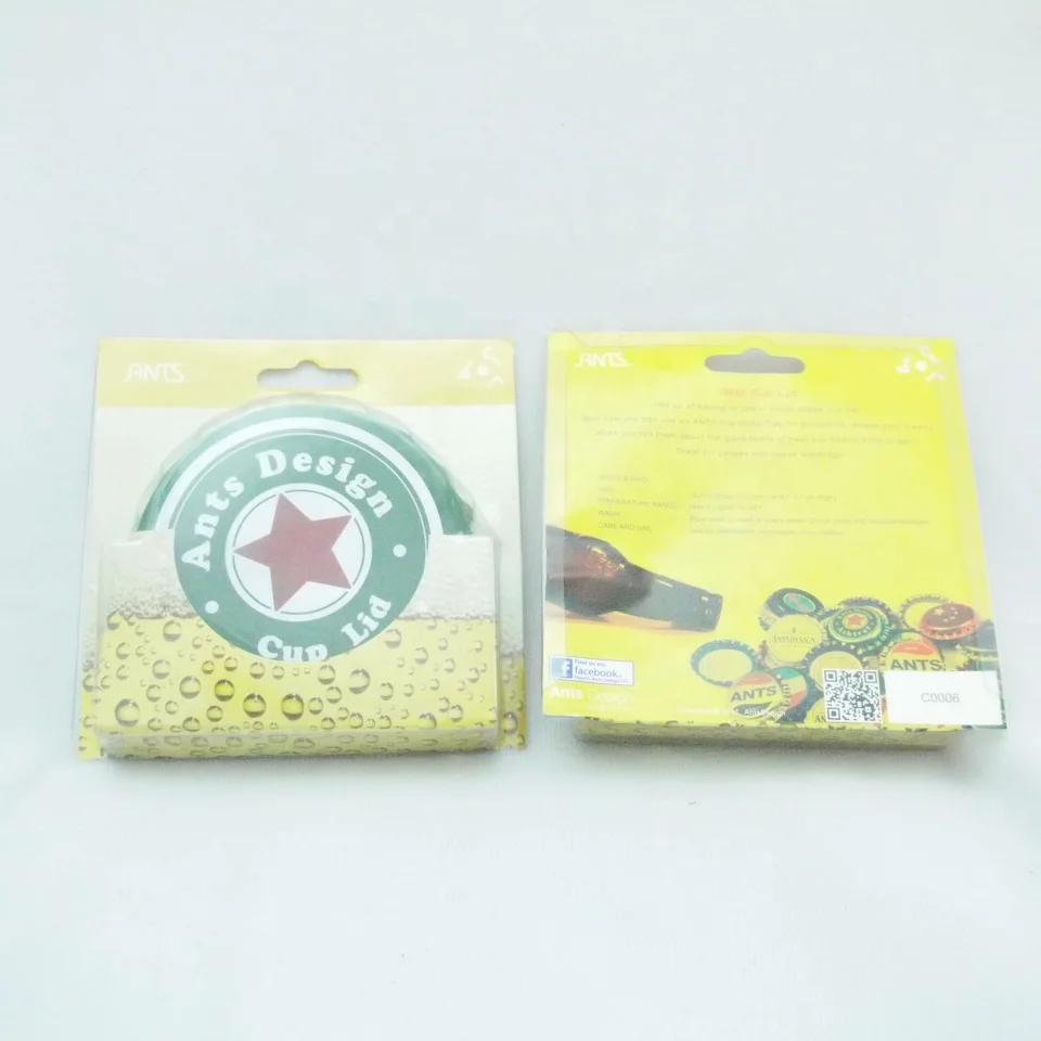
Custom Logo Novelty Beer Cap Shape silicone coaster 