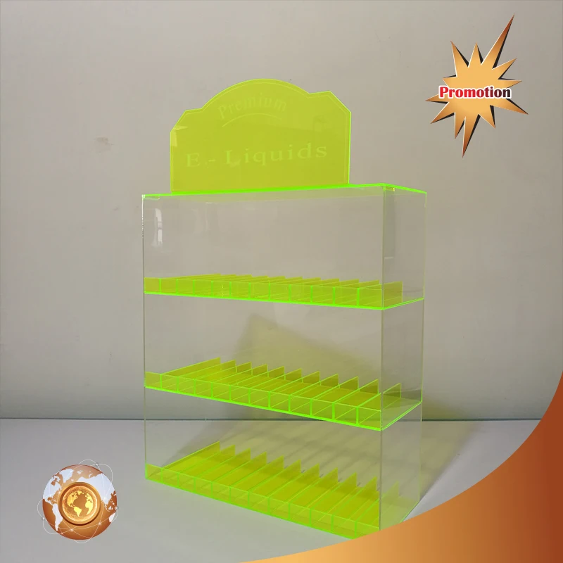 LED Lighting E-liquid Juice Display Stand Pod Vape Pen Display For CBD Acrylic E cig Ego Display Stand