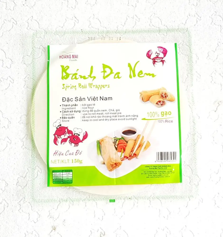 Vietnamese Best Price Premium Quality 100% Rice Flour 22 cm round Pattern Best Rice Paper