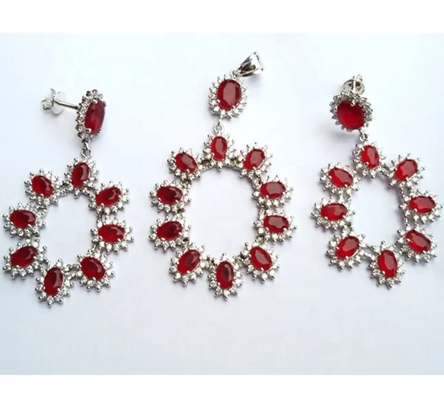 Wholesale  Beautiful  Very  Trendy  Set  in  925  Sterling  Silver  Jewelry  Zircon  Earrings