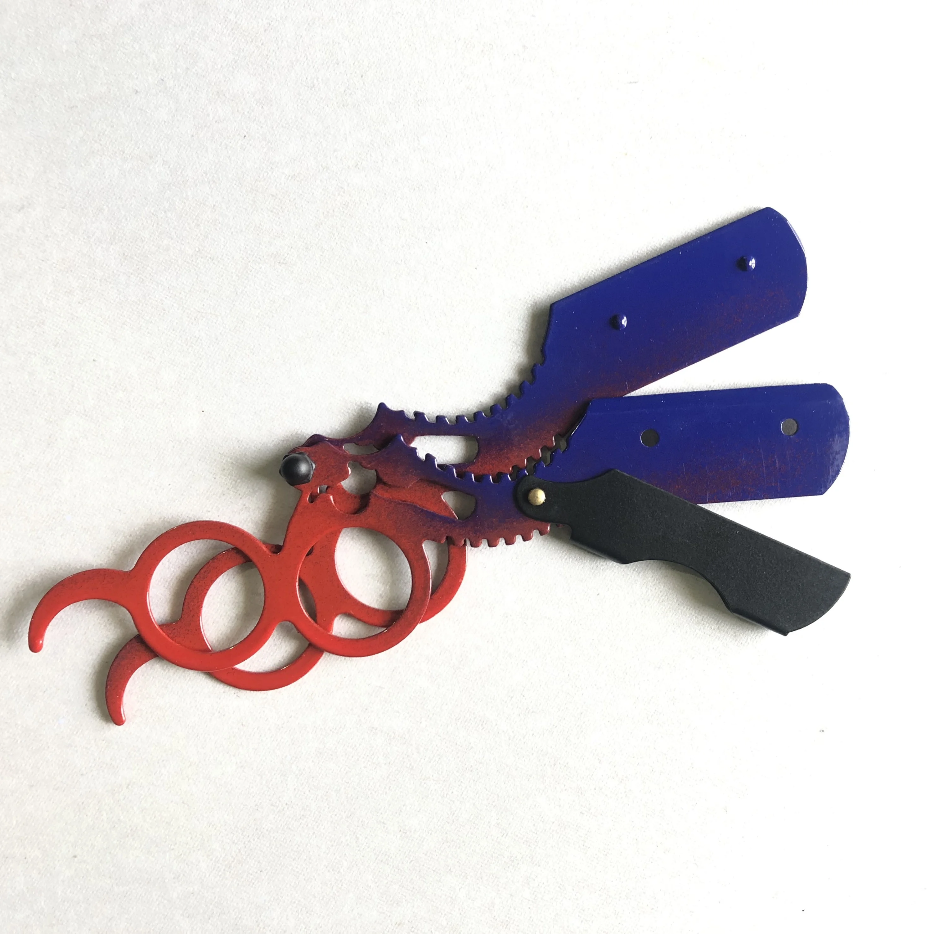 Professional Finger Shavette Barber Razor Holder Salon Straight Edge Razor