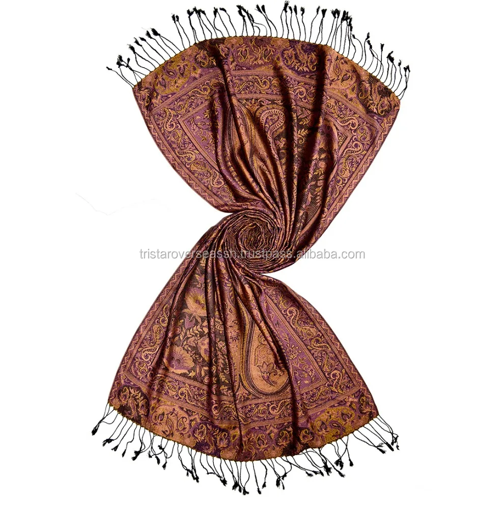Latest design Indian Silk Shawls silk jacquard shawls Indian designer handmade silk scarfs export at wholesale pricing