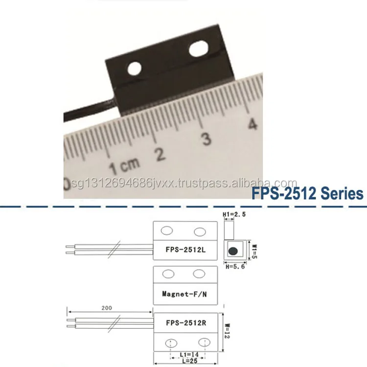 FPS-2512 Form A/B/C Rectangle Magnetic Reed Proximity Switch Sensor