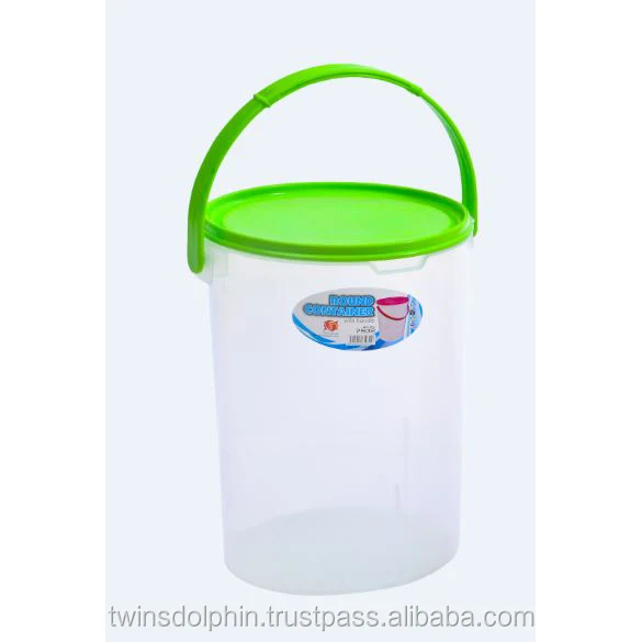 Preferred Newest Plastic Products 13L Round Plastic Container With Handle And Lid Suitable for Filling with Cold Brew Beverages