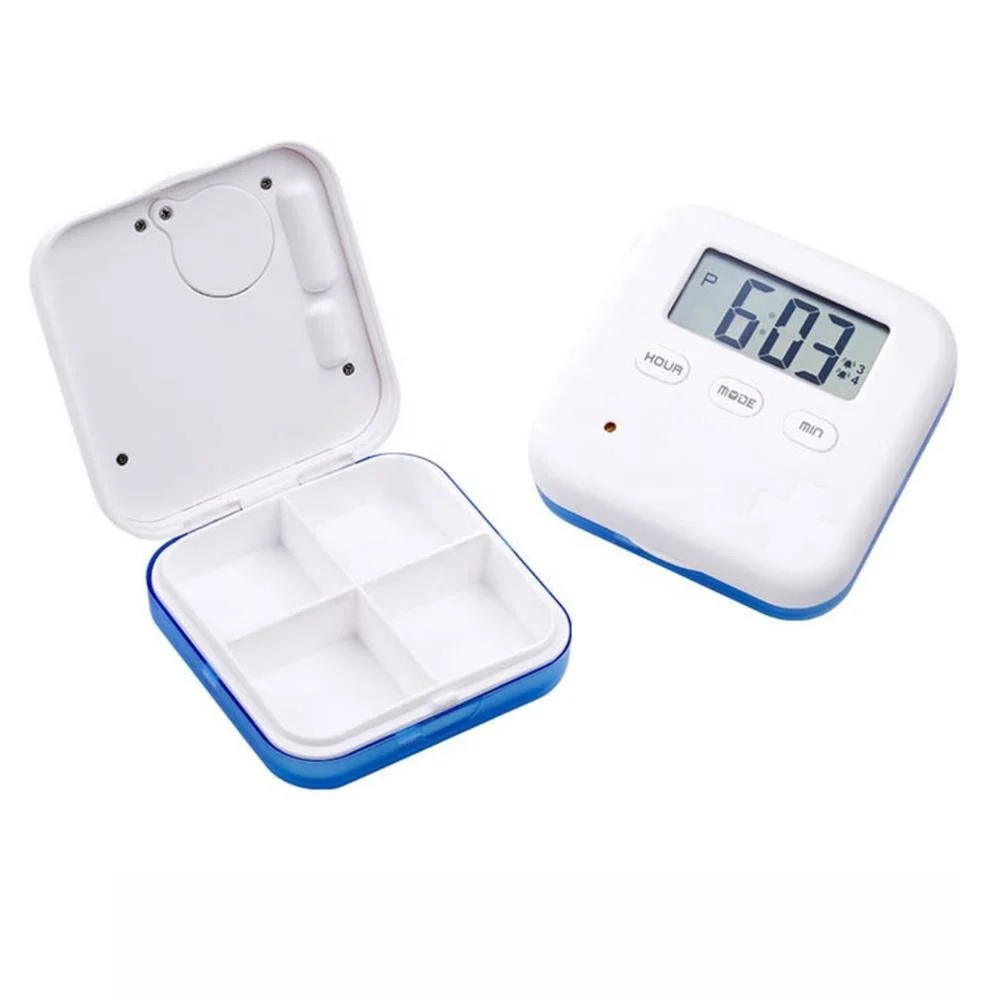 Unique Electronics 5 Alarm Pill Box Organizer with Vibration Alarm Reminder