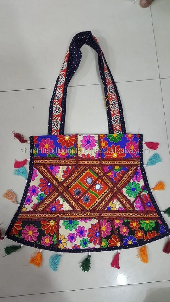 Mirror Work India Cotton Banjara Gypsy Hippy Bags