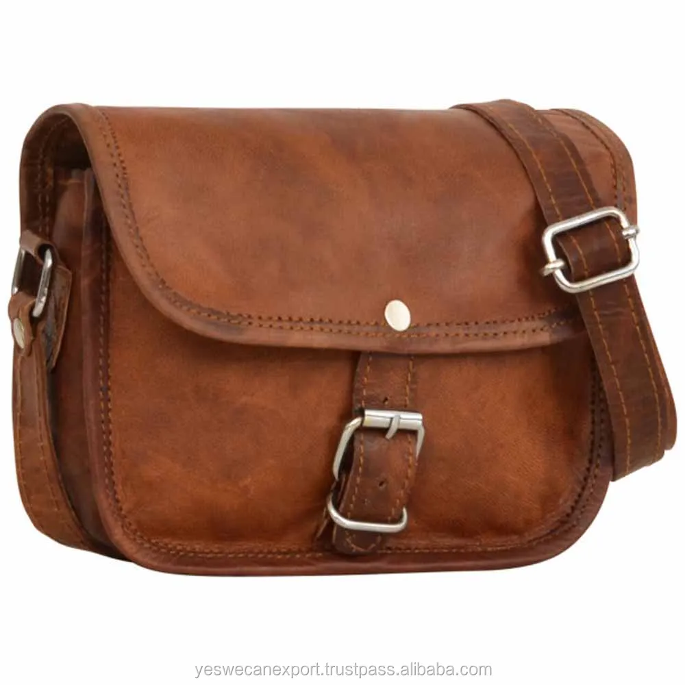 Hot Selling Indian Manufacturer Vintage Handmade Leather Unisexual Messenger Bag For Sale at Wholesale Price
