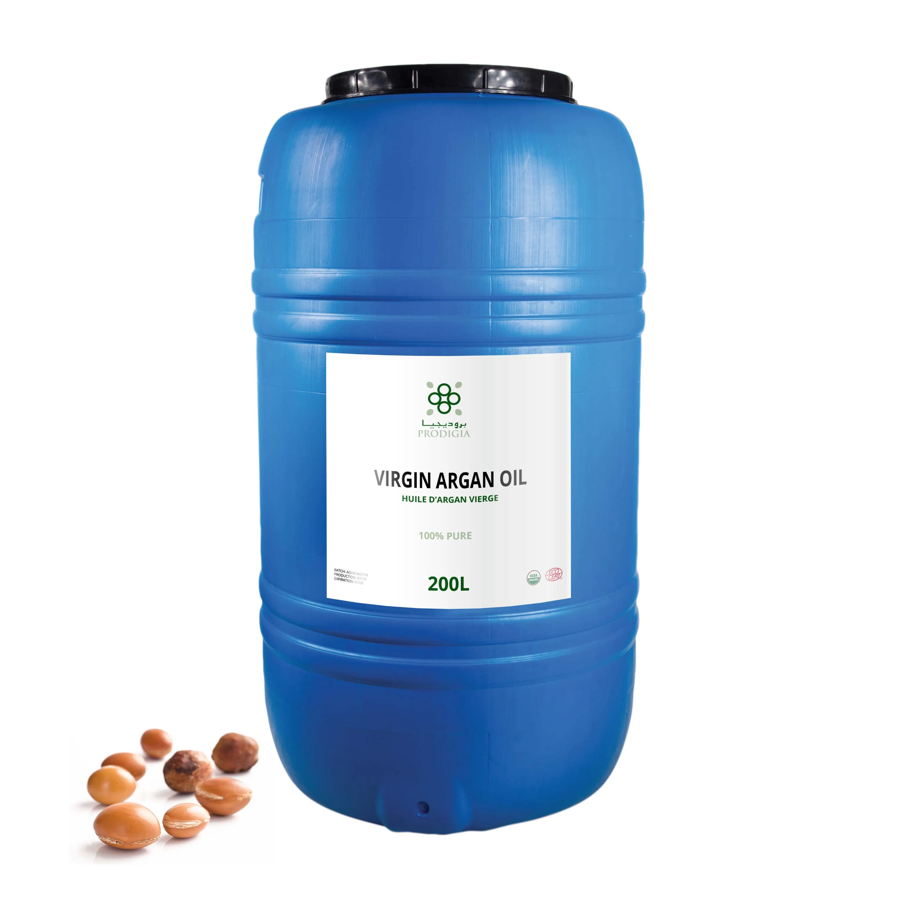 
Bulk 100% Organic Moroccan Argan Oil for Hair and Skin Premium Quality Ecocert/USDA - Private Label 