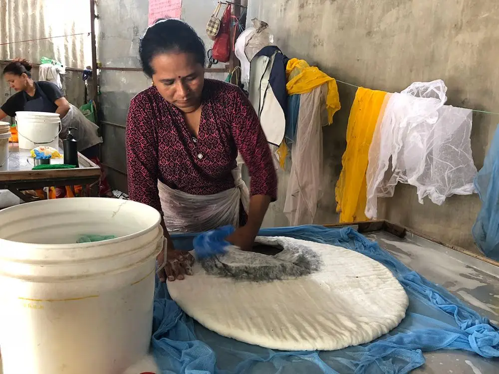 FY-CC-017 Animal Eared Cat Cave Warm and Cozy Pet Bed Eco-friendly New Zealand Wool Felted by Skilled Women Artisan from Nepal