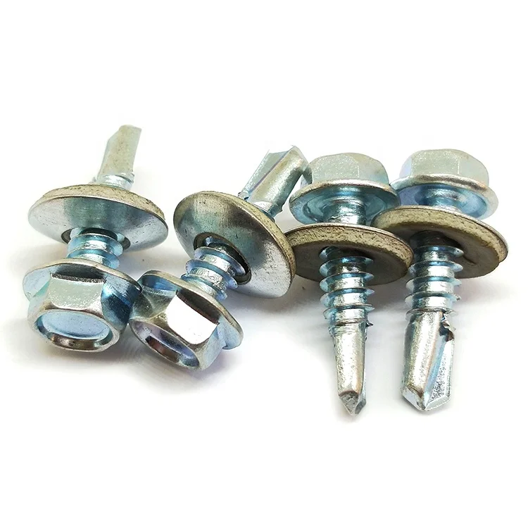 
Tornillo Autoperforante De Cabeza Hexagonal Con Arandela EPDM hex head self drilling screw 
