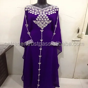 Синяя украшенная абайя, стильный дизайн 2015, марокканская джалабия кафтан