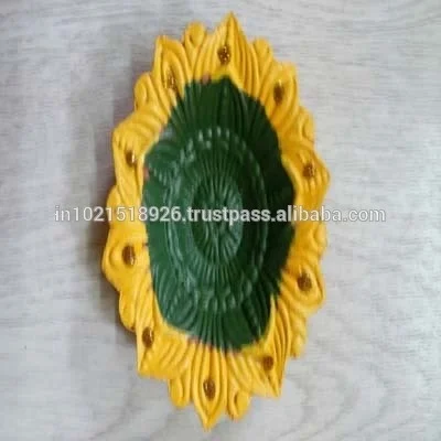 INDIAN RELIGIOUS TERRACOTTA ARTI DIYA