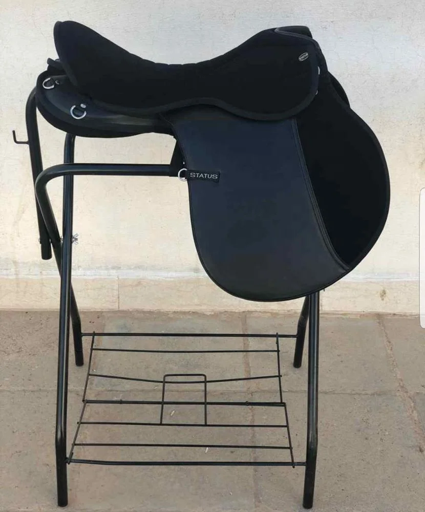 HIGH QUALITY SYNTHETIC HORSE JUMPING SADDLE WITH DETACHABLE KNEE ROLL MADE ON PLASTIC TREE / JUMPING SADDLE