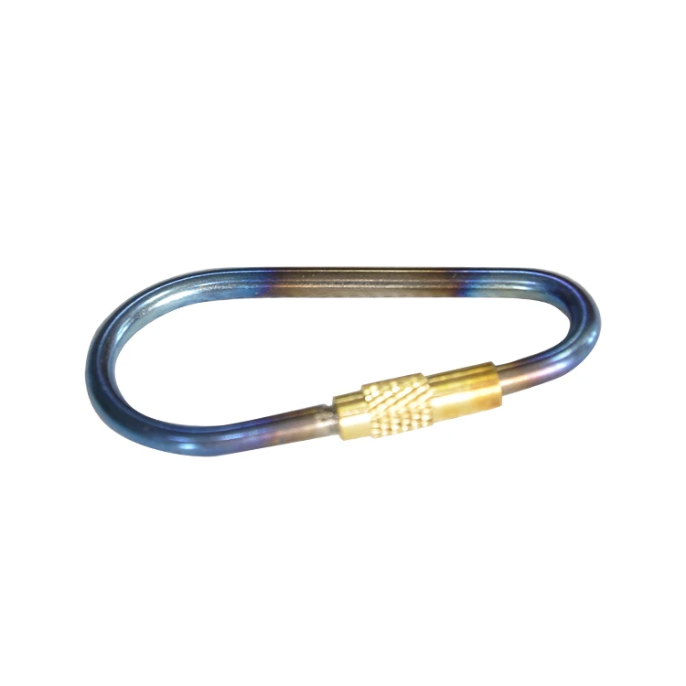 Высокая Прочность Открытый быстрый висит Титан сплав Карабин брелок скалолазание карабин