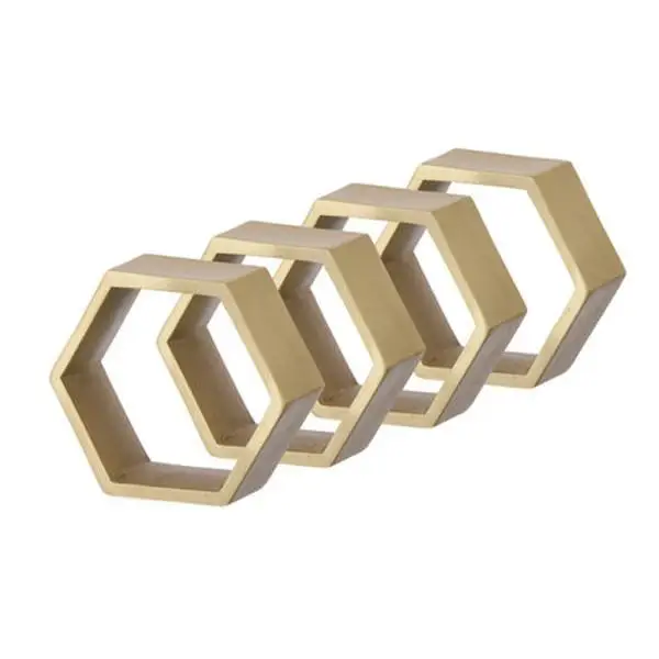 Hexagonal Brass Napkin Ring