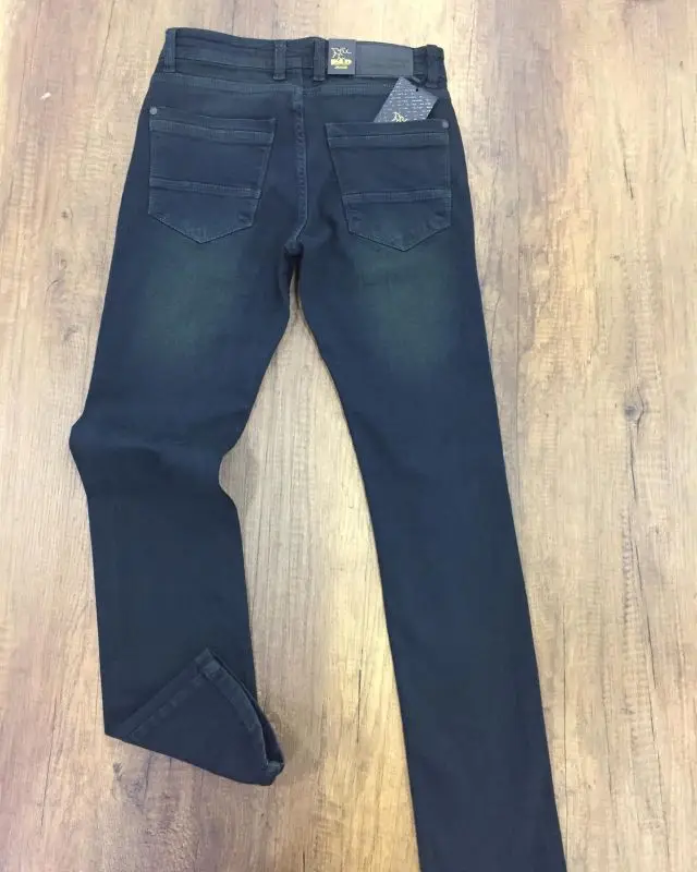 
 Черные армейские стильные джинсовые брюки whrinkle для мужчин, модные джинсы  