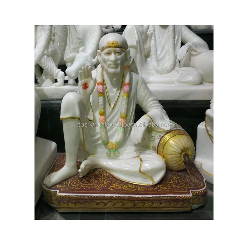 Shirdi Sai Baba Murti White Marble