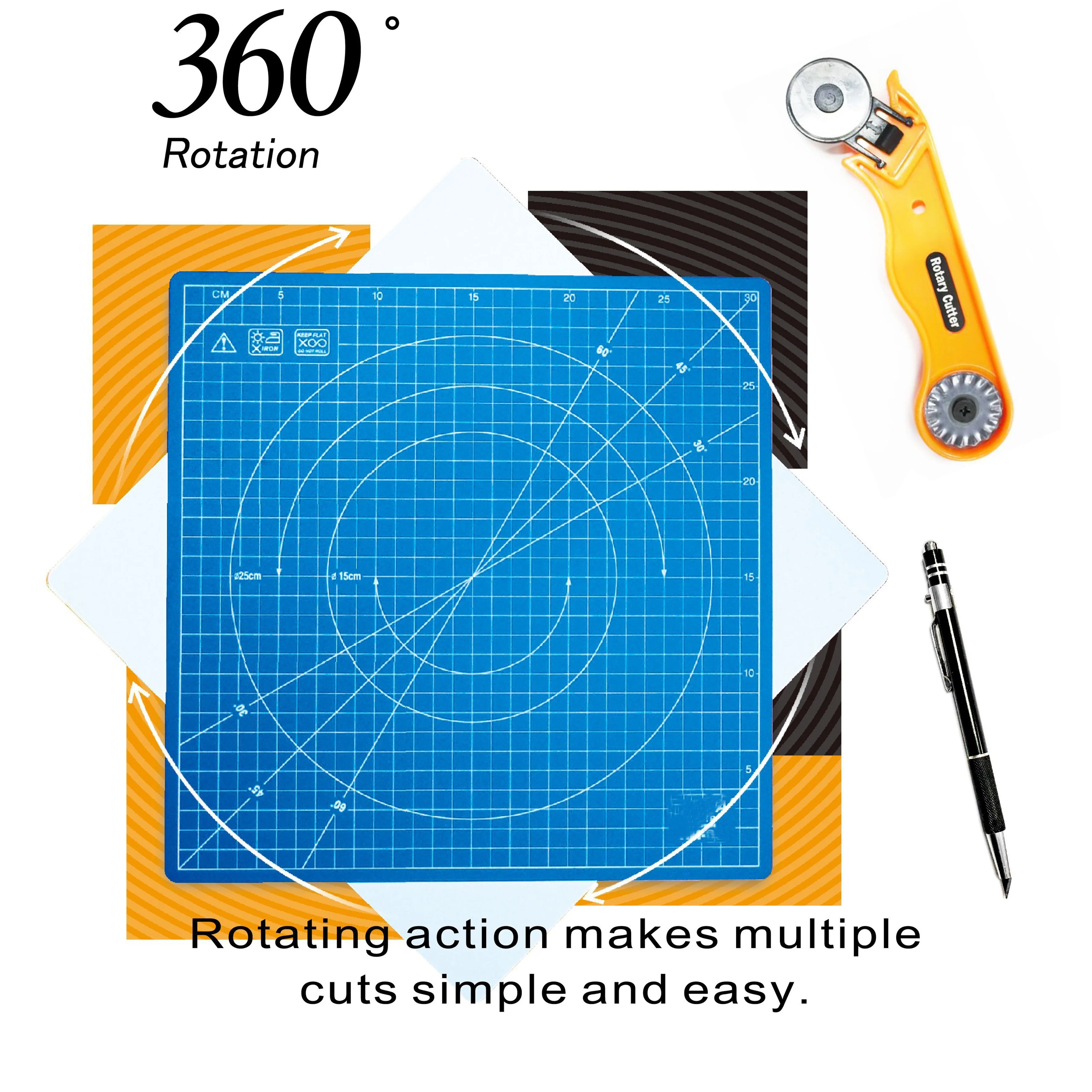 The Best MADE IN TAIWAN 12X12  Easy circle curve cutting, soft bending material, multi-layer mat.Cutting safety Mat